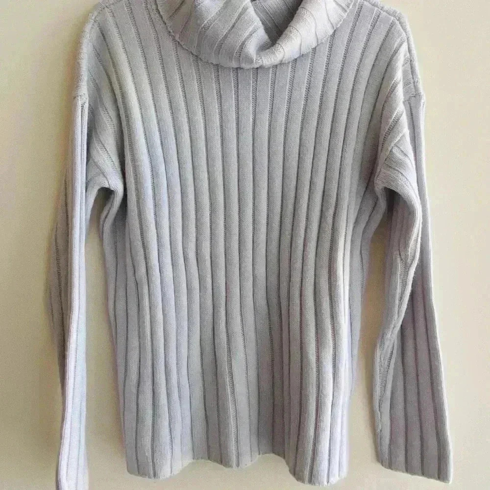 Lord & Taylor Periwinkle Cowl Neck Knit Sweater, Size Medium - Picture 2 of 16